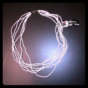 Afterthoughts Light Pink Beaded Necklace
